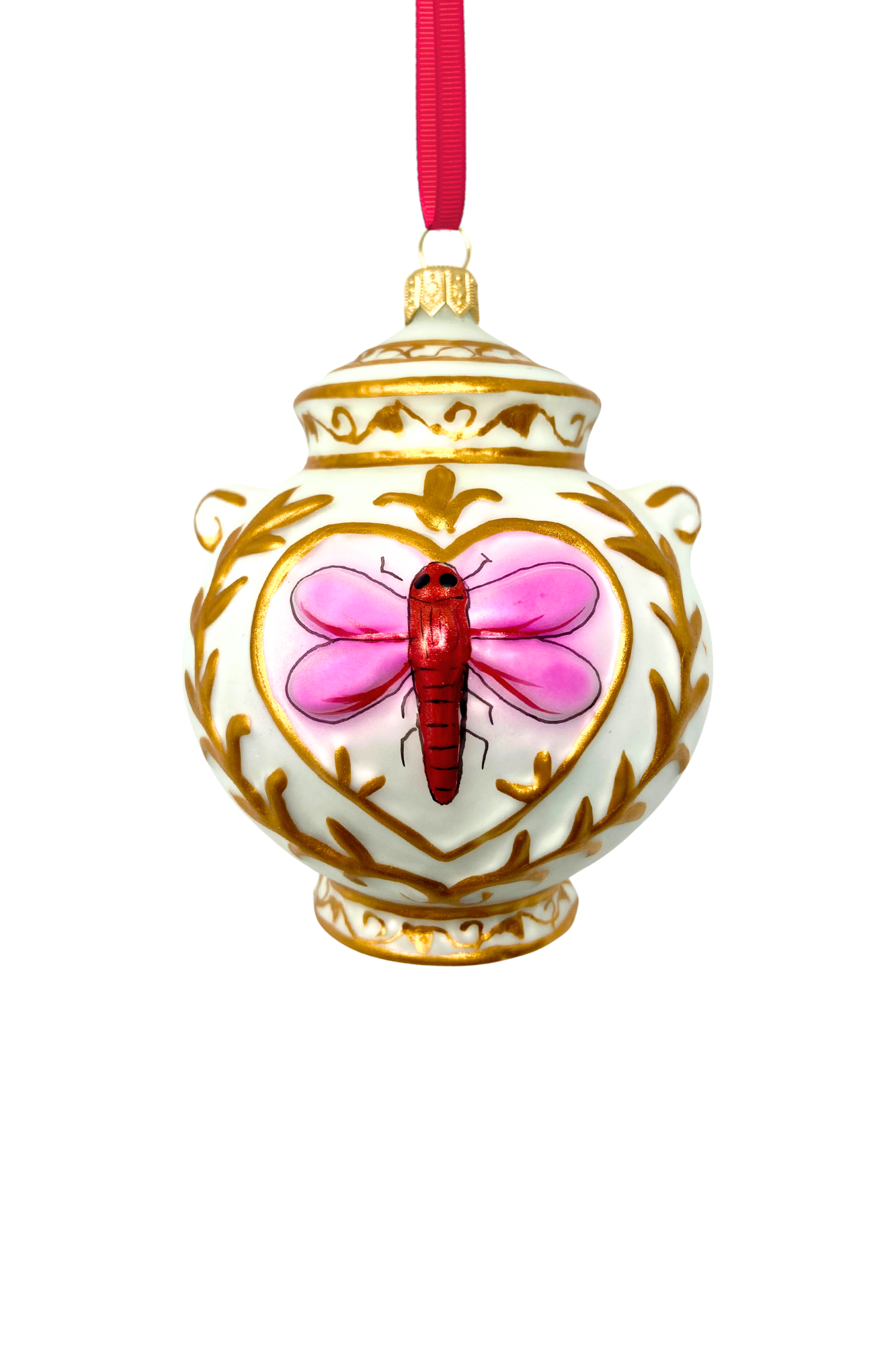 Chateau Rose Dragonfly Jar Ornament