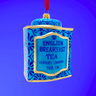 Chester Tea Tin Glass Ornament