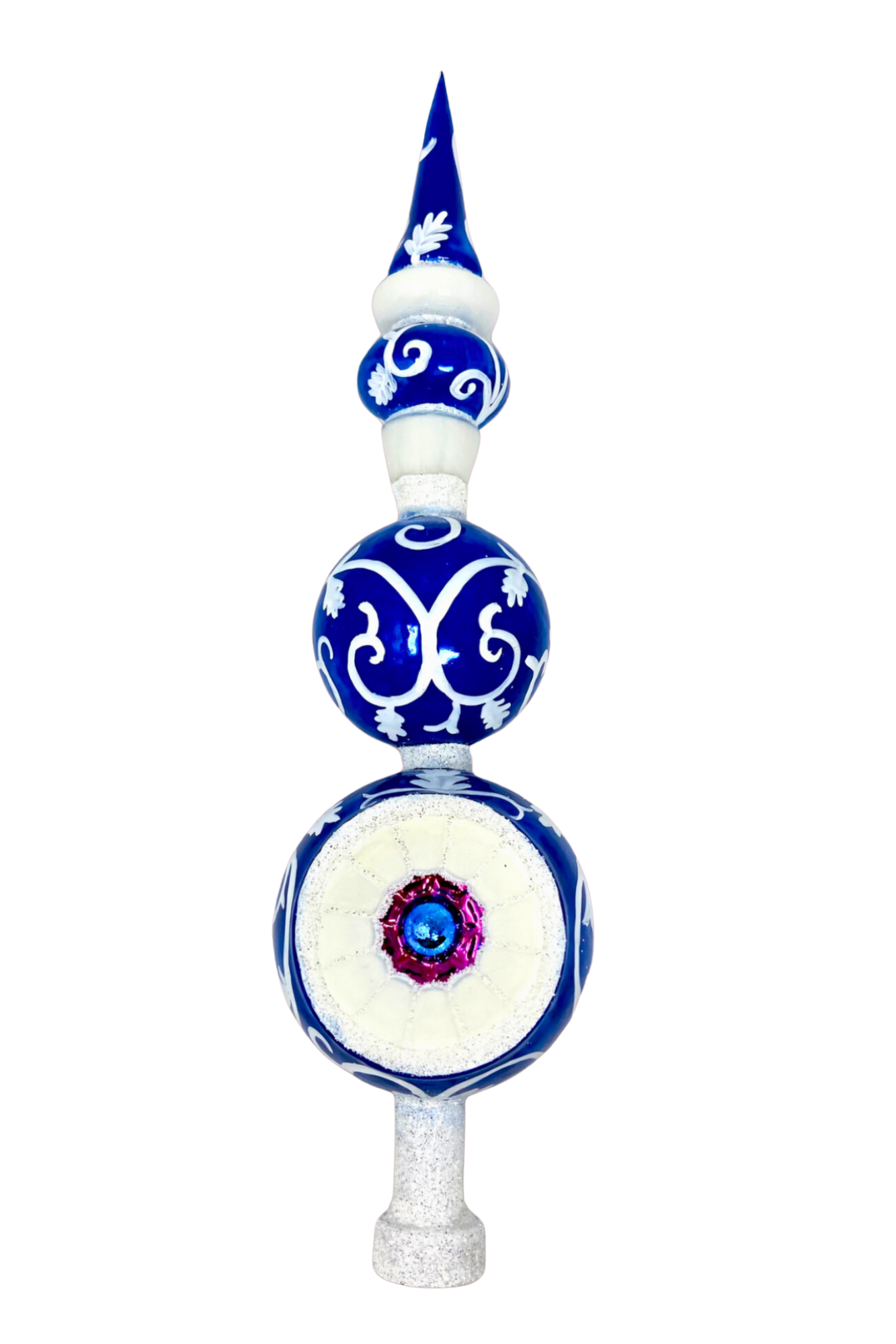 Chinoiserie Glass Finial Tree Topper