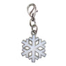 White Snowflake Enamel Charm