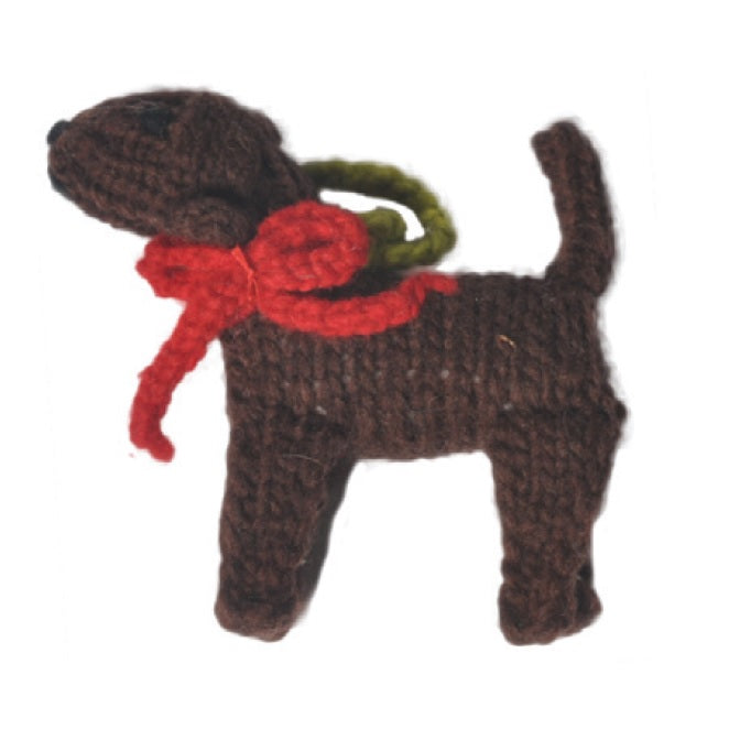 Chilly Dog Chocolate Lab Wool Ornament