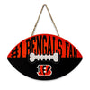 CINCINNATI BENGALS FOOTBALL SHAPE SIGN