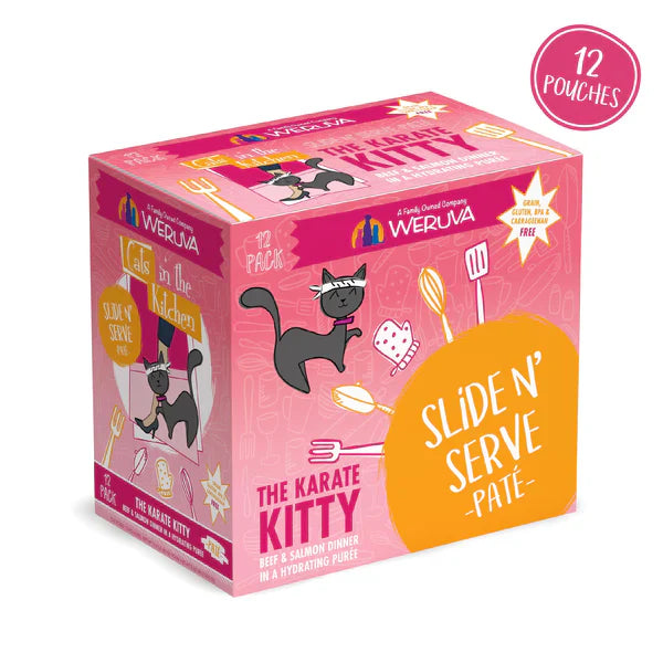 Cats in the Kitchen Pat The Karate Kitty Beef & Salmon Dinner in a Hydrating Pure (3oz)