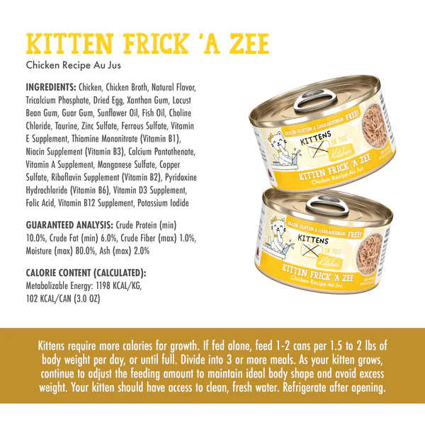 Cats in the Kitchen Kitten Kitten Frick A Zee Chicken Recipe Au Jus (3oz)