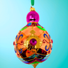 Citrine Sparkling Gem Glass Christmas Bauble
