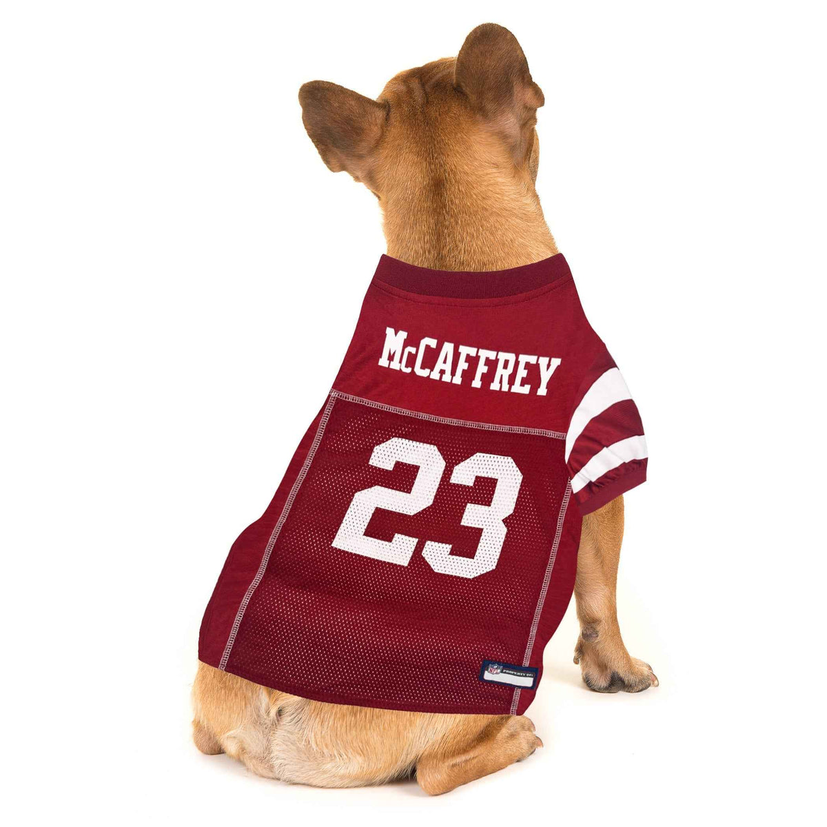 NFL San Francisco 49ers Christian McCaffrey Striped Mesh Pet Jersey