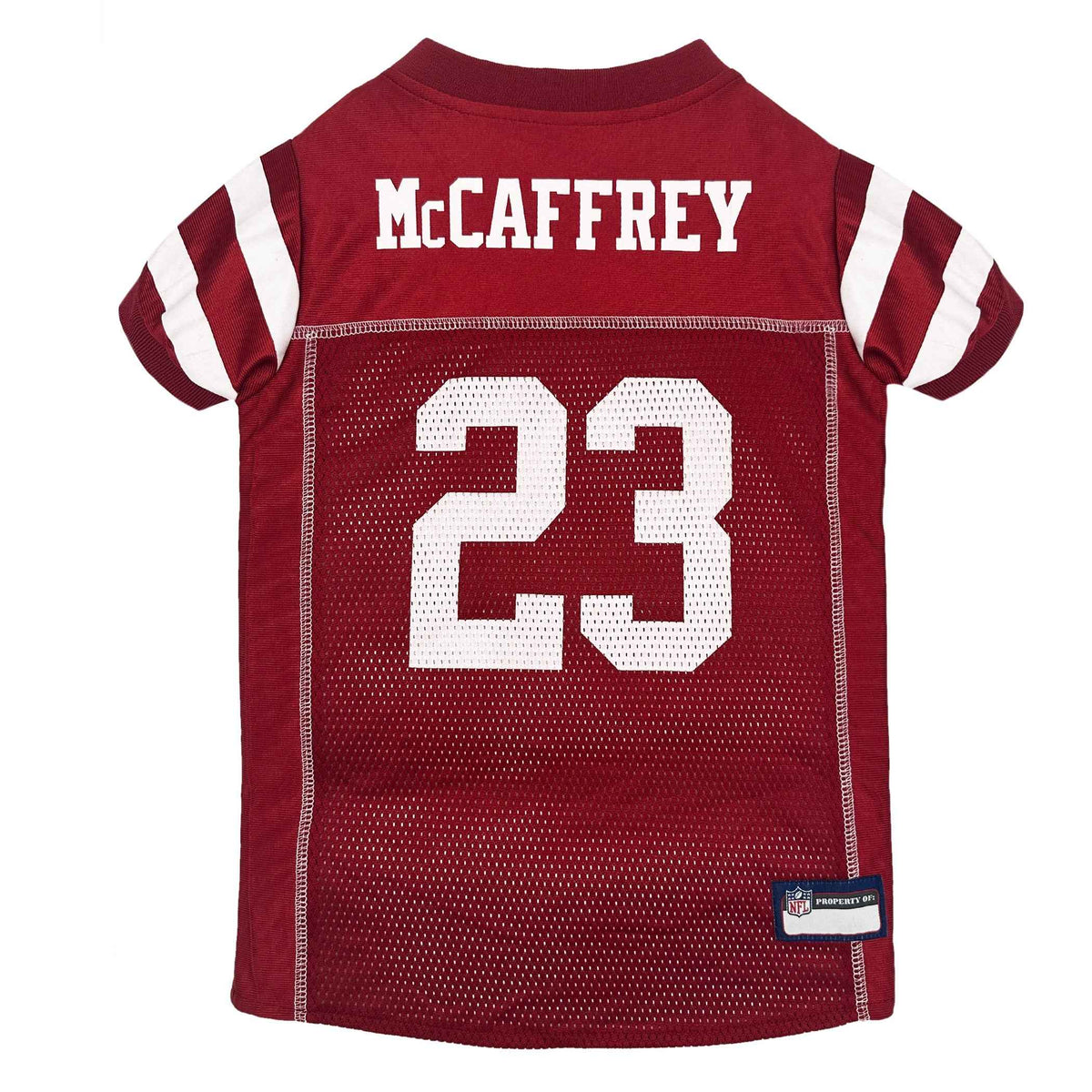 NFL San Francisco 49ers Christian McCaffrey Striped Mesh Pet Jersey