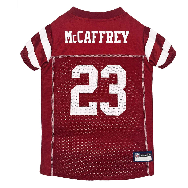 NFL San Francisco 49ers Christian McCaffrey Striped Mesh Pet Jersey