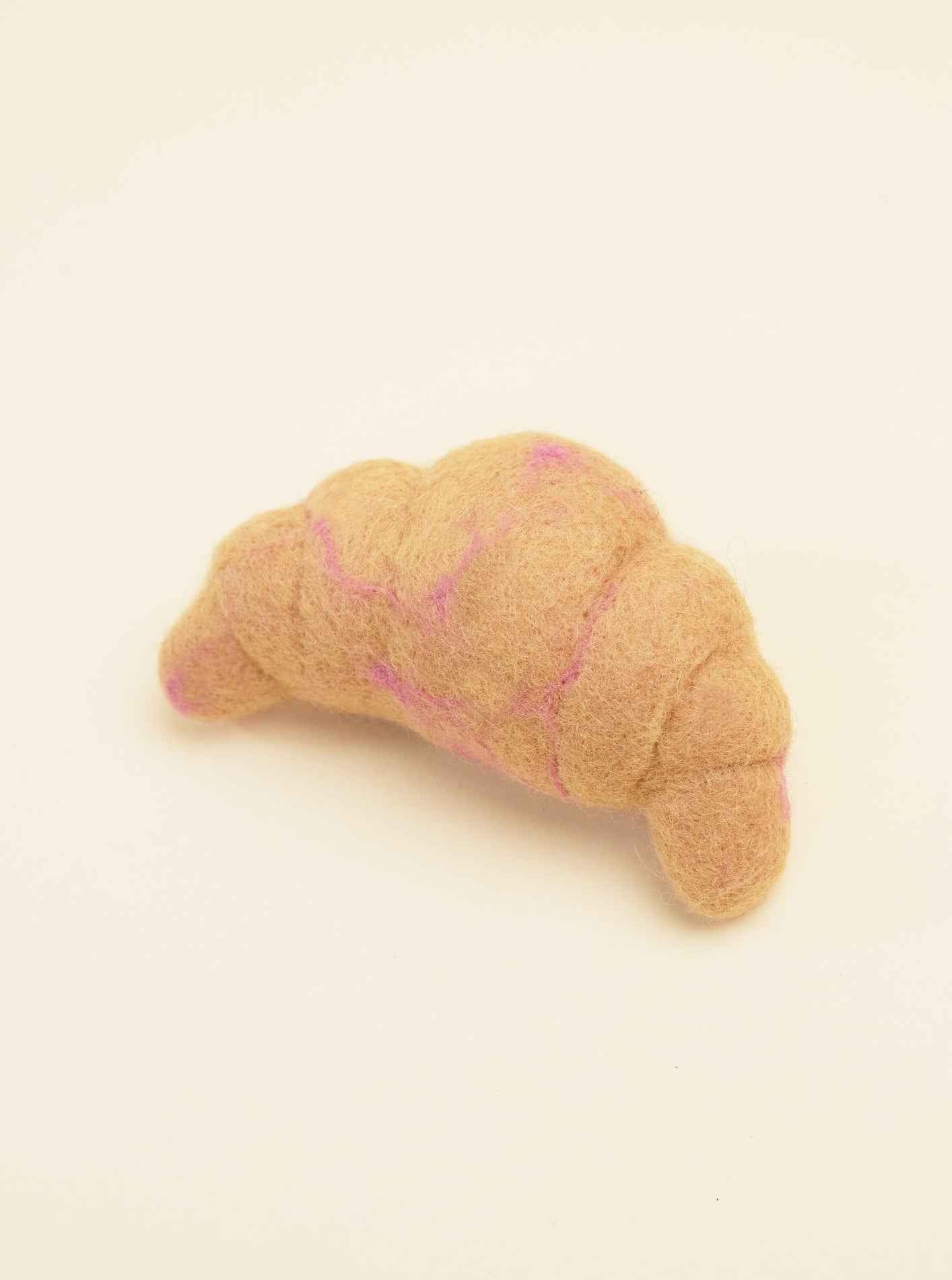 Croissant Wool Dog Toy