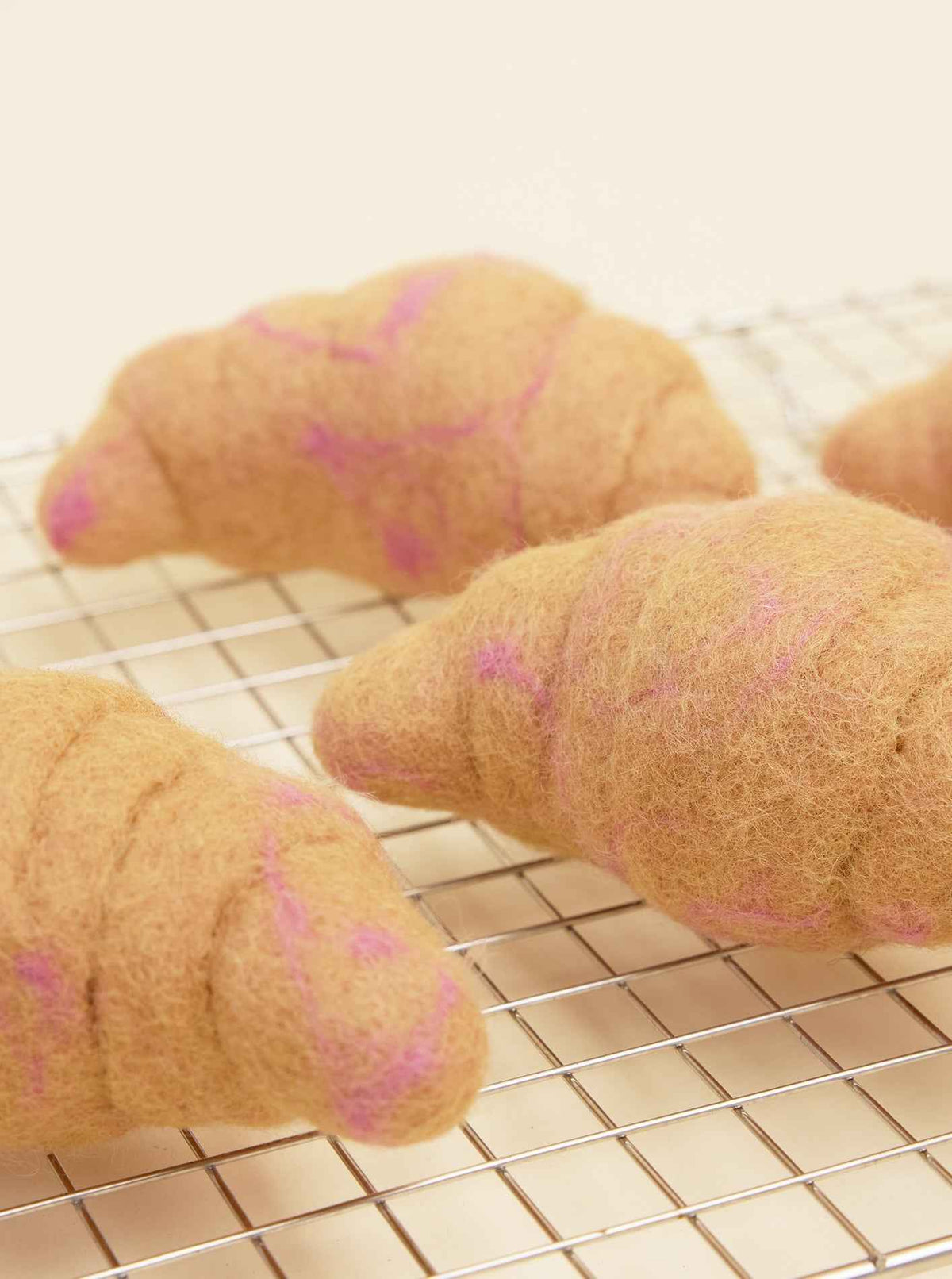 Croissant Wool Dog Toy