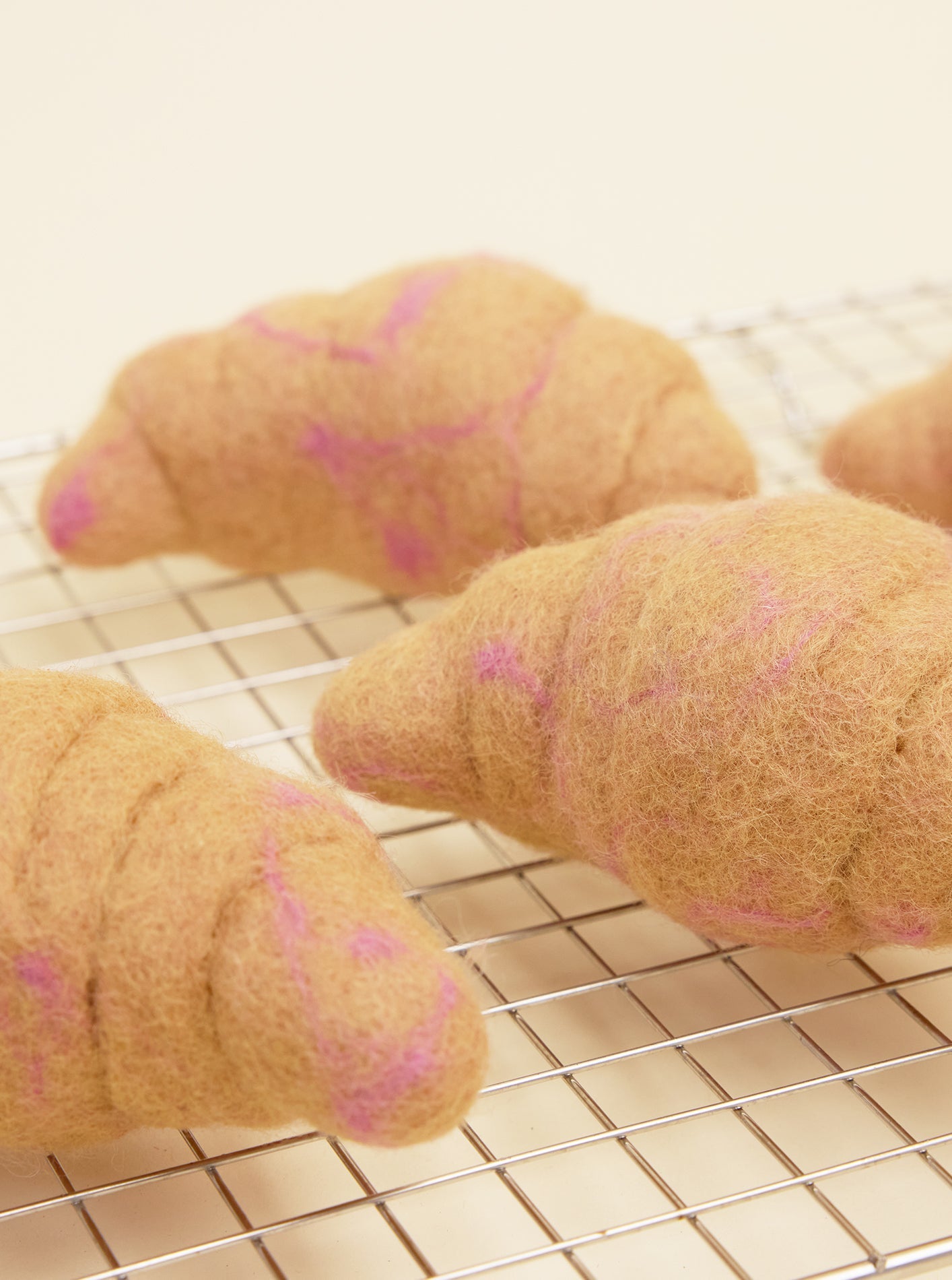 Croissant Wool Dog Toy
