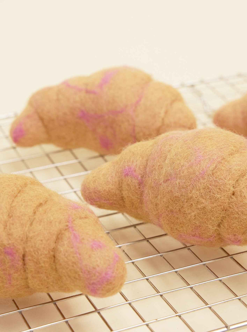 Croissant Wool Dog Toy