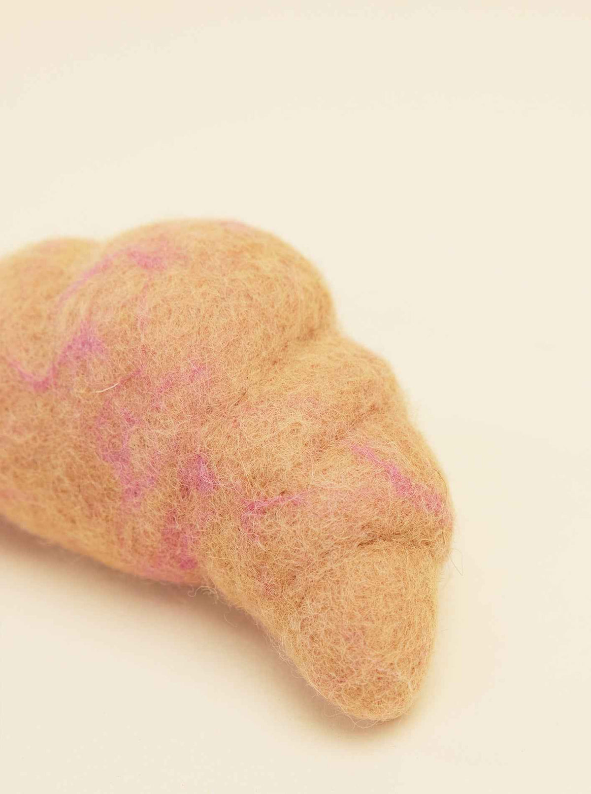 Croissant Wool Dog Toy
