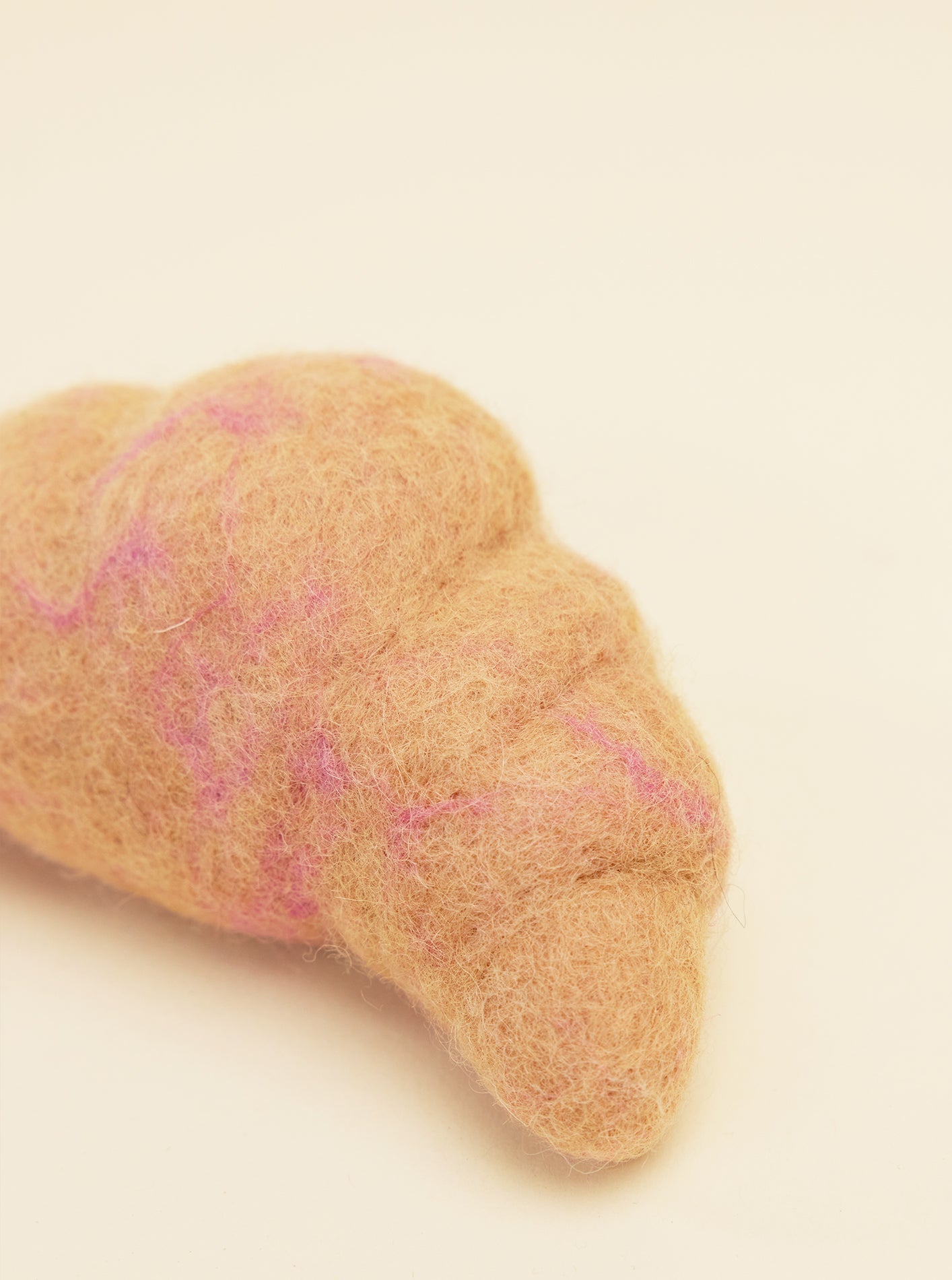 Croissant Wool Dog Toy