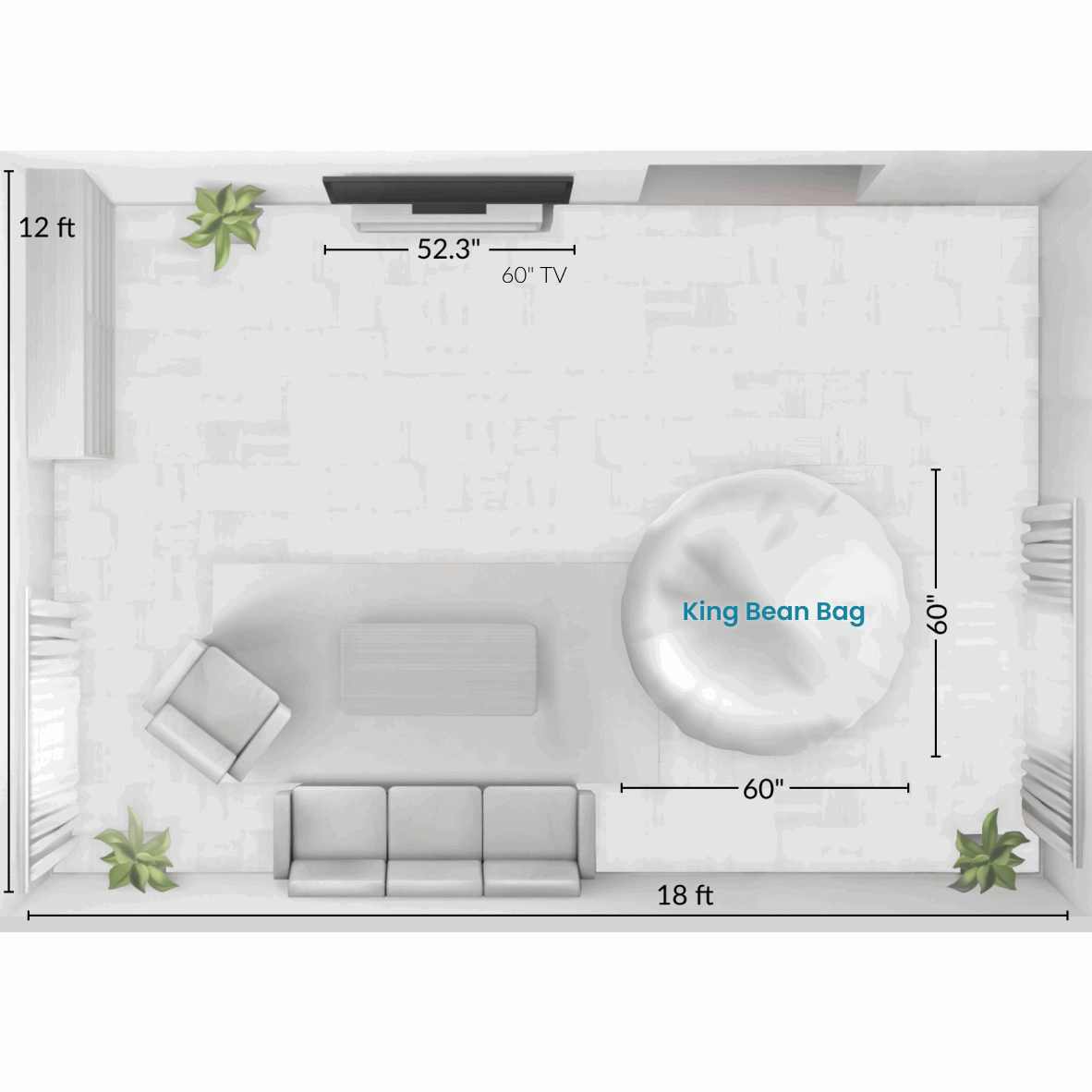CordaRoy's King Cloud Fabric Convertible Bean Bag Chair