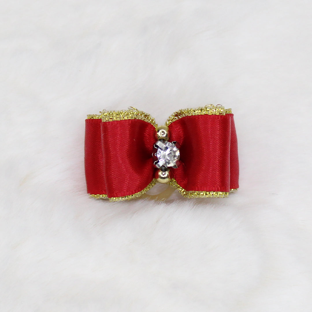 Hello Doggie Crystal Hot Pink Dog Barrette