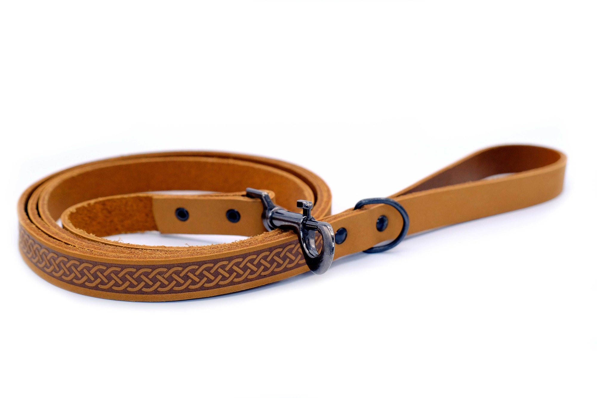 Euro-Dog Celtic Sport Leather Dog Collar & Leash Set