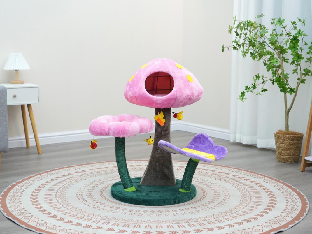 Wonderland Cat Tree with Garden Inspired Condo and Perches
