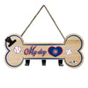 CHICAGO CUBS BONE SHAPE SIGN WITH HOOKS