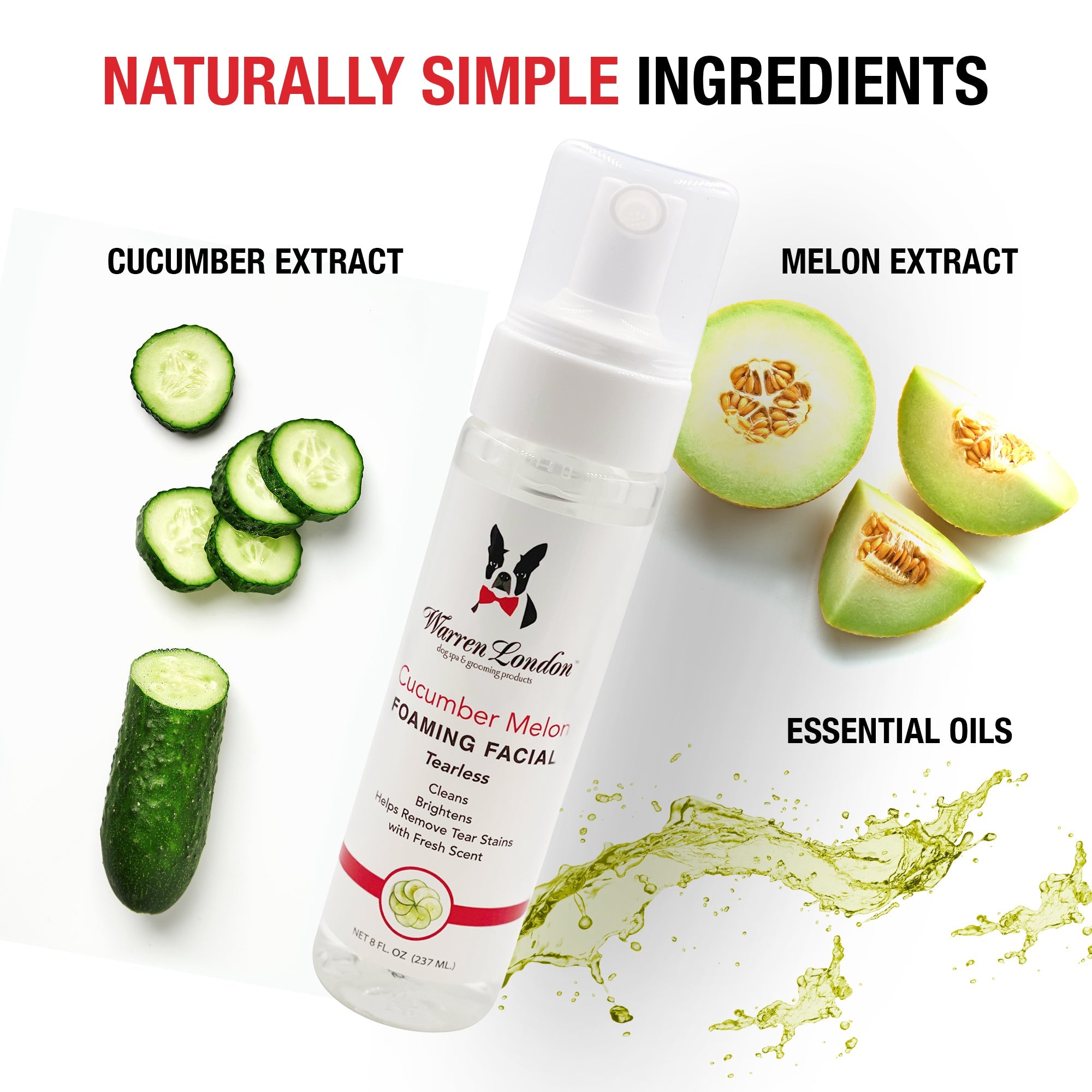 Cucumber Melon Foaming Facial For Dogs - HT Animal Supply