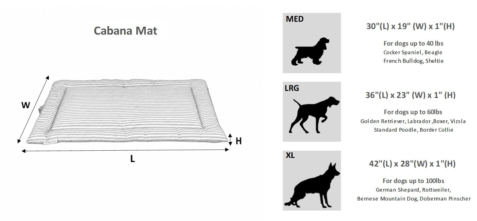 Bowsers Cabana Reversible Indoor-Outdoor Dog Mat