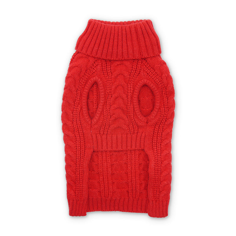 DOGO Cable Turtleneck Dog Sweater