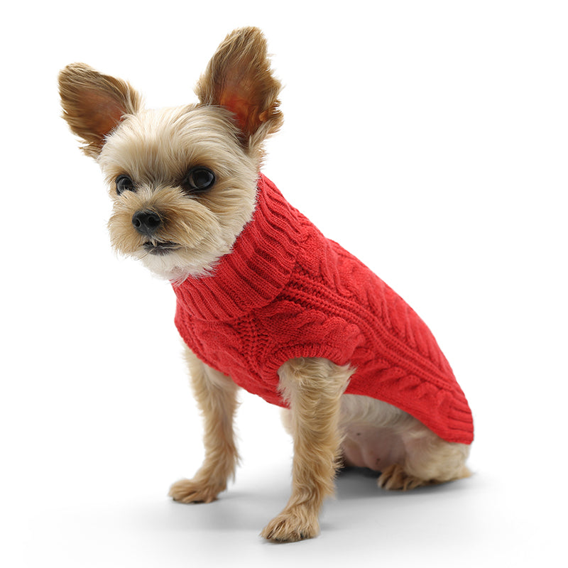 DOGO Cable Turtleneck Dog Sweater