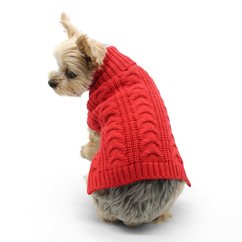 DOGO Cable Turtleneck Dog Sweater