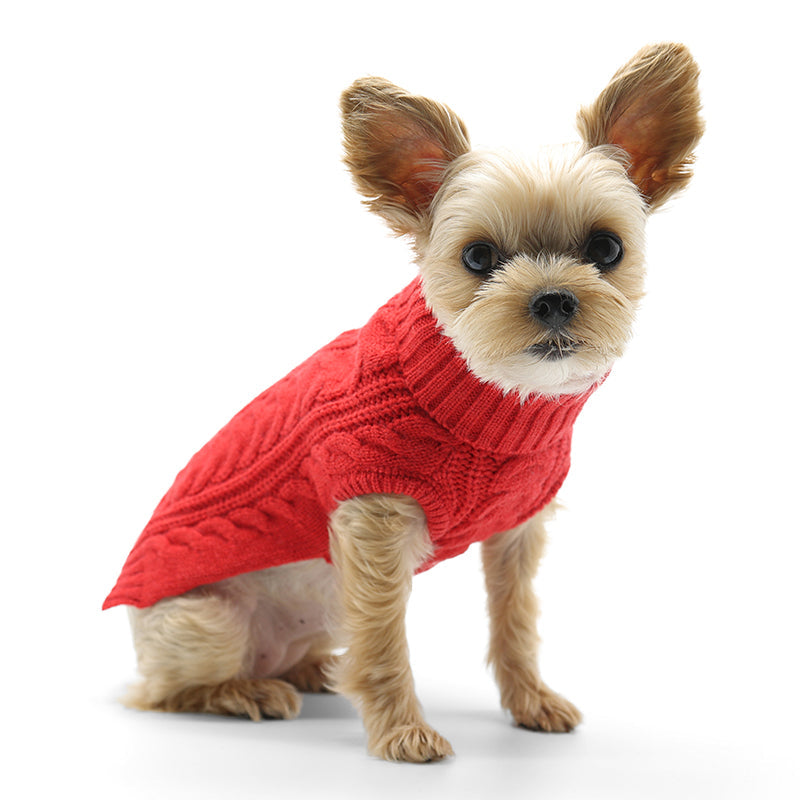 DOGO Cable Turtleneck Dog Sweater