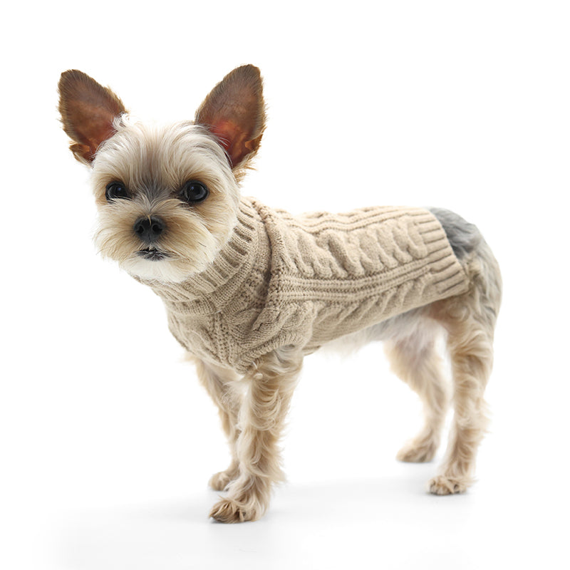 DOGO Cable Turtleneck Dog Sweater