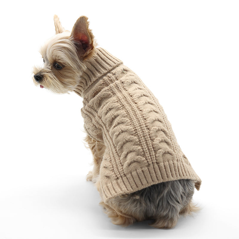 DOGO Cable Turtleneck Dog Sweater