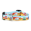Up Country Camp Out Printed Cast Brass Dog Collar
