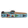Up Country Camp Woof Wide Cast Brass Dog Collar