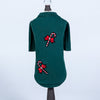 Hello Doggie Candy Cane Dog Tee Cotton Crystal Tees