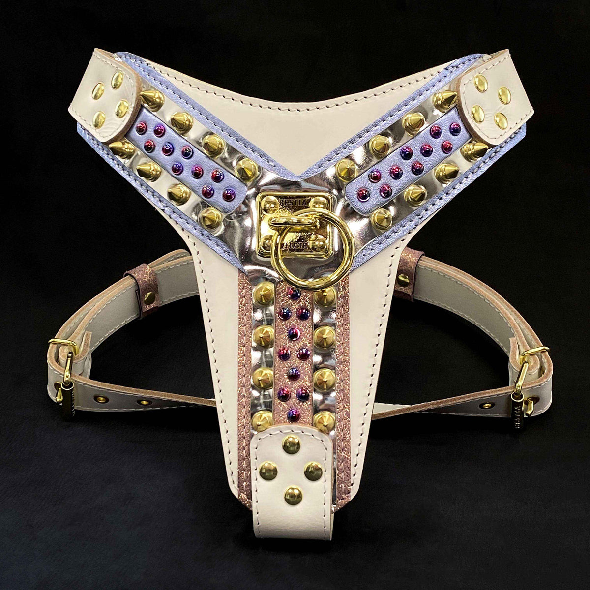 Bestia Candy Leather Dog Harness