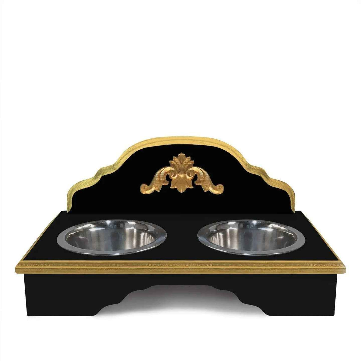 Cary Grant Ebony Black Double Bowl Pet Feeder