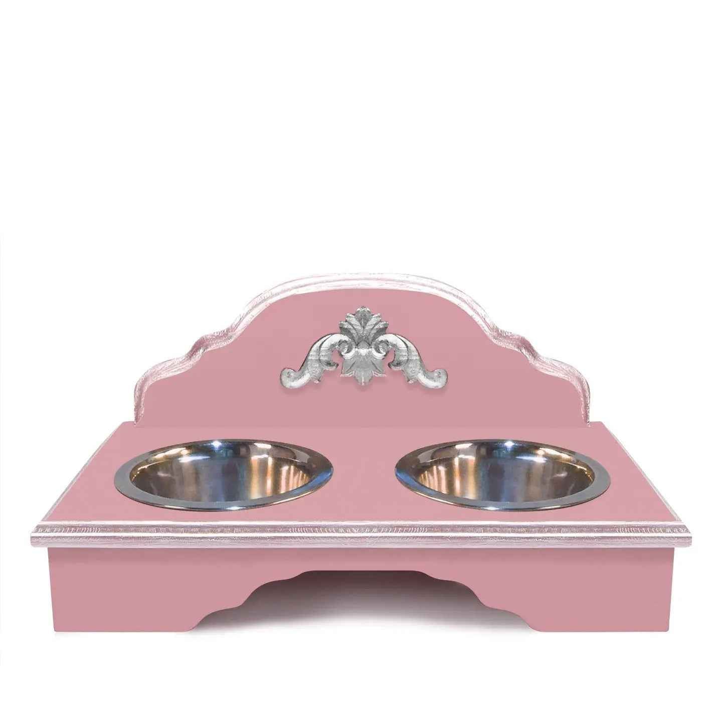 Cary Grant Powder Pink Double Bowl Pet Feeder