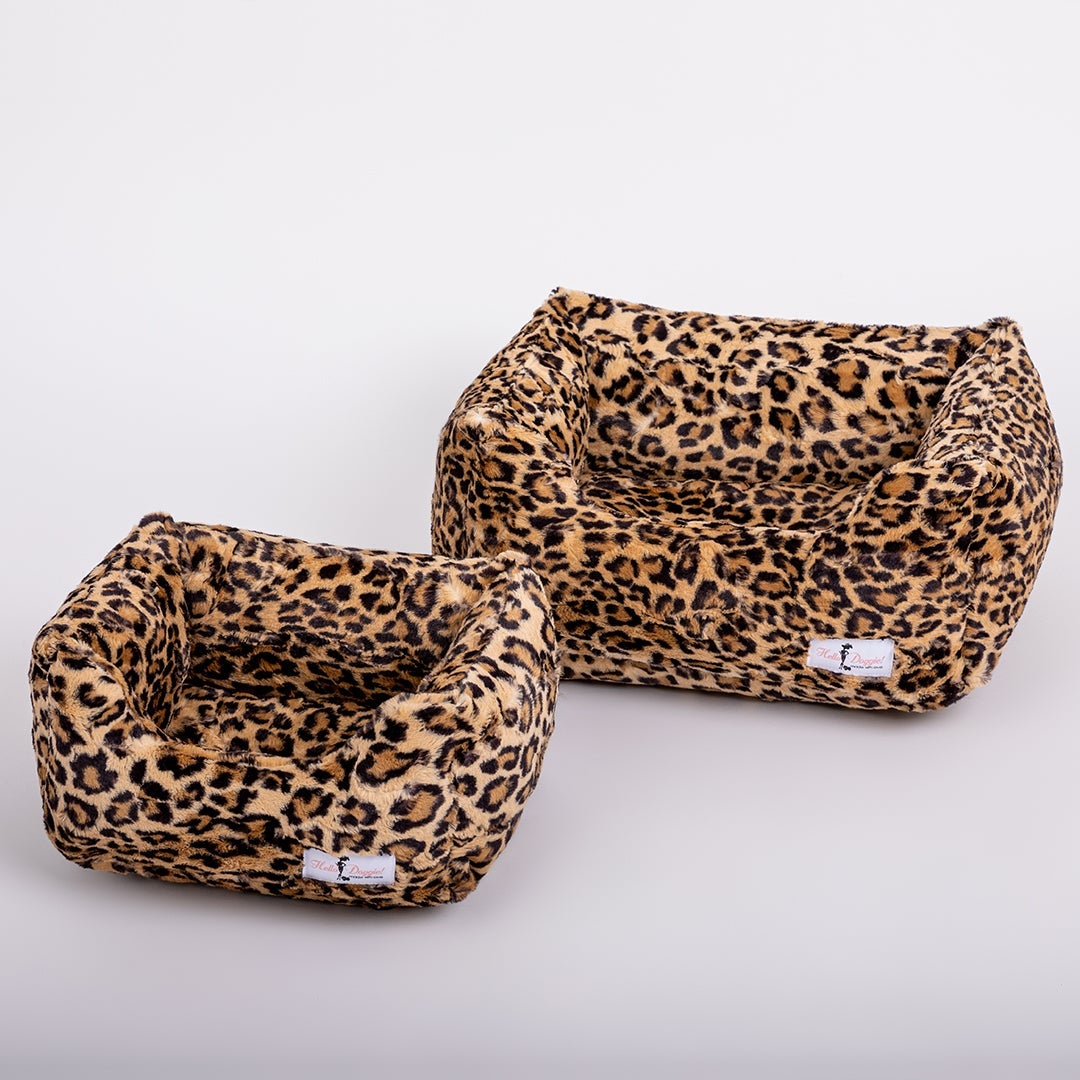Hello Doggie Cashmere Ultra-Plush Leopard Dog Bed