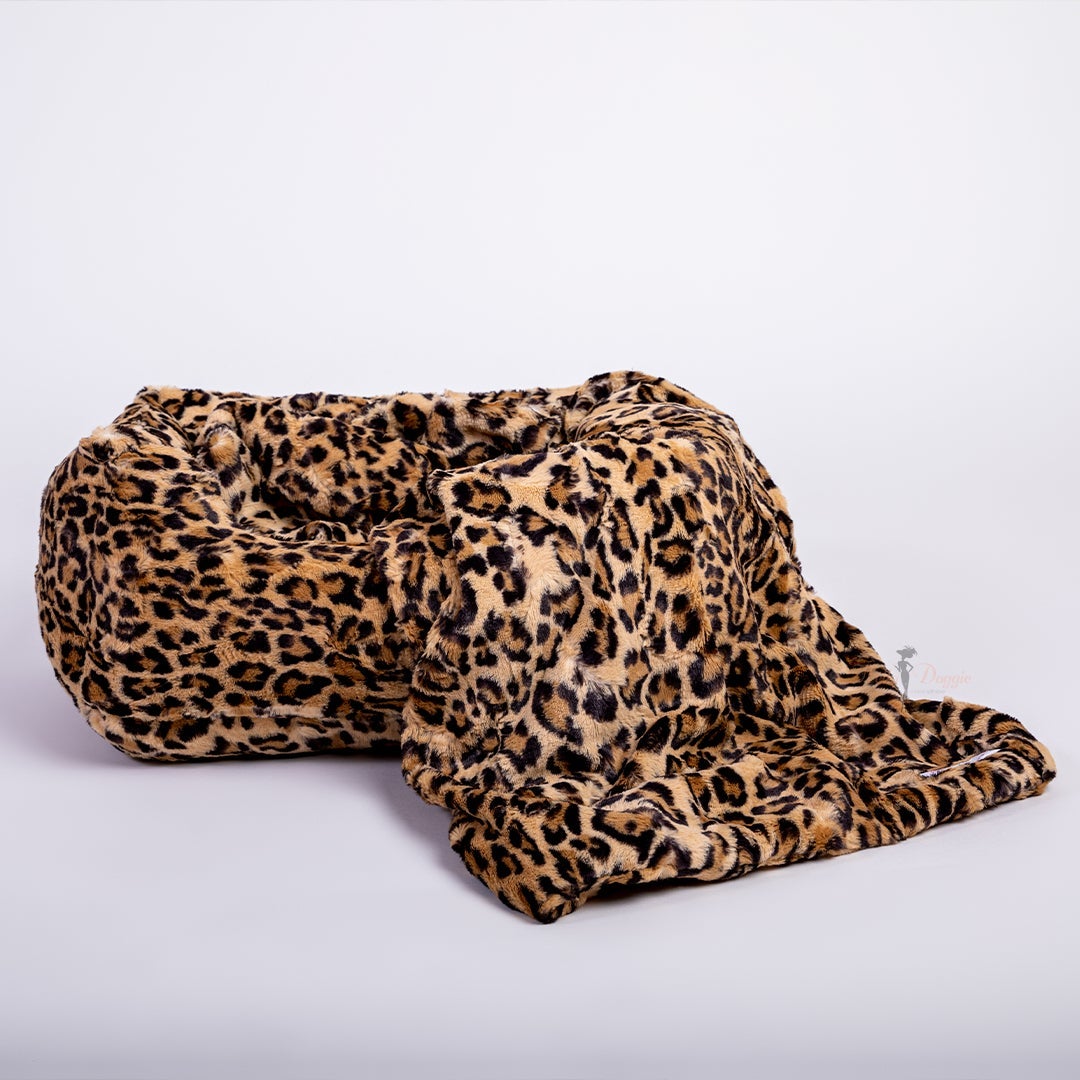 Hello Doggie Cashmere Ultra-Plush Leopard Dog Bed