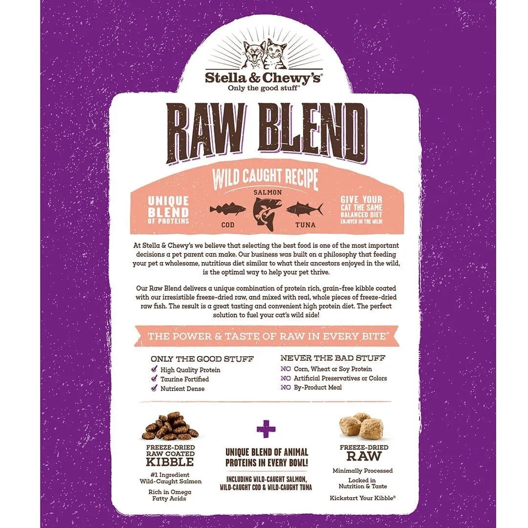 Stella & Chewys Raw Blend Wild Caught Salmon Cat Food (2.5lbs)