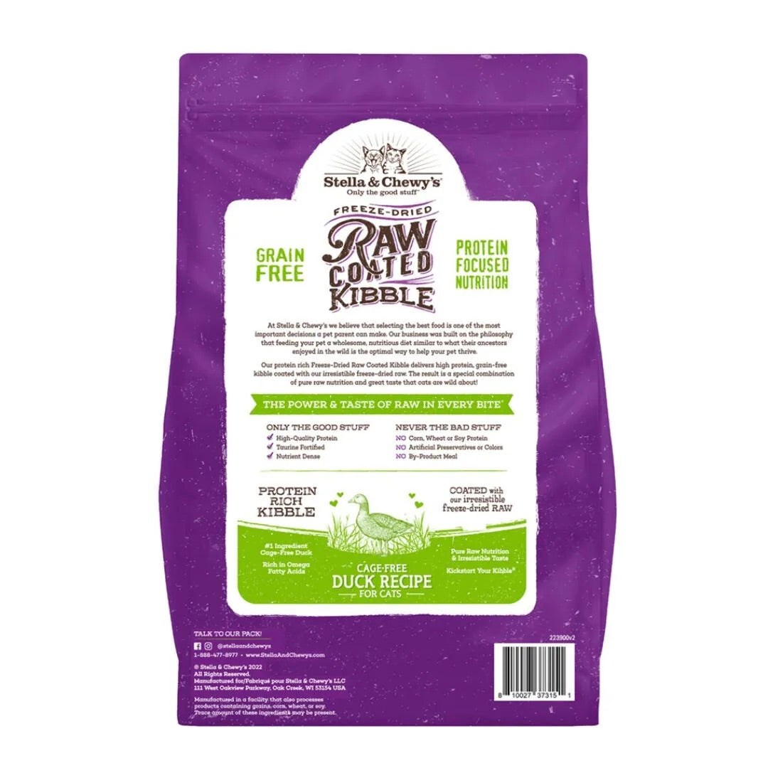 Stella & Chewys Raw Coated Duck Cat Food (2.5lbs)