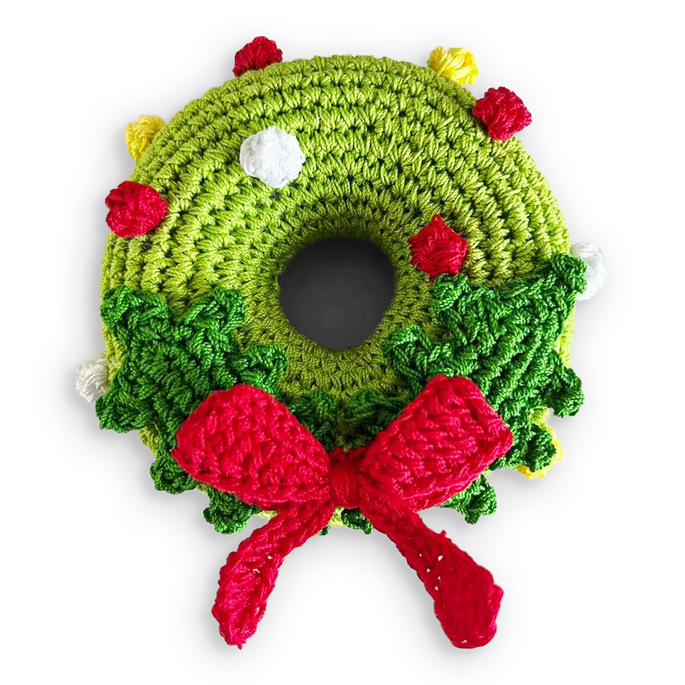 DOGO Christmas Wreath Crochet Dog Toy