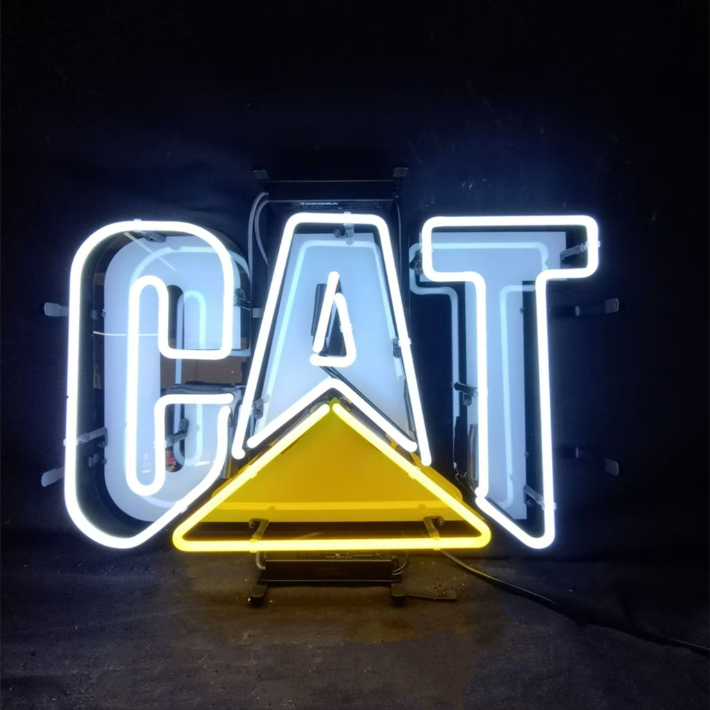 Caterpillar CAT Logo Real Glass Neon Sign