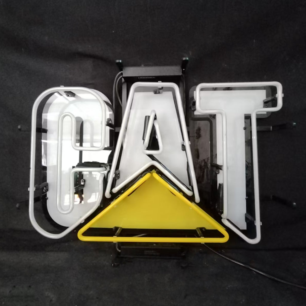 Caterpillar CAT Logo Real Glass Neon Sign