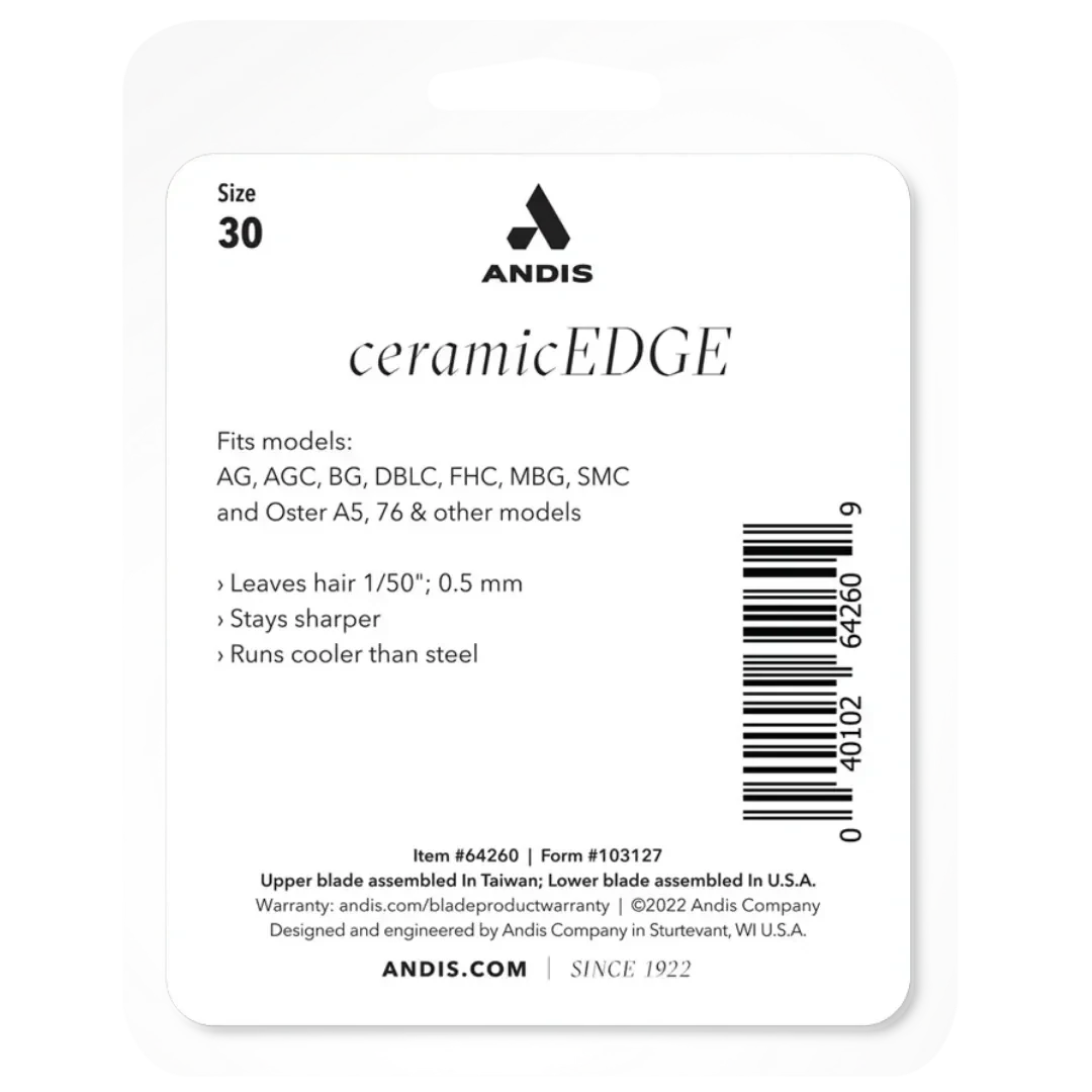 Andis #30 CeramicEdge Detachable Blade