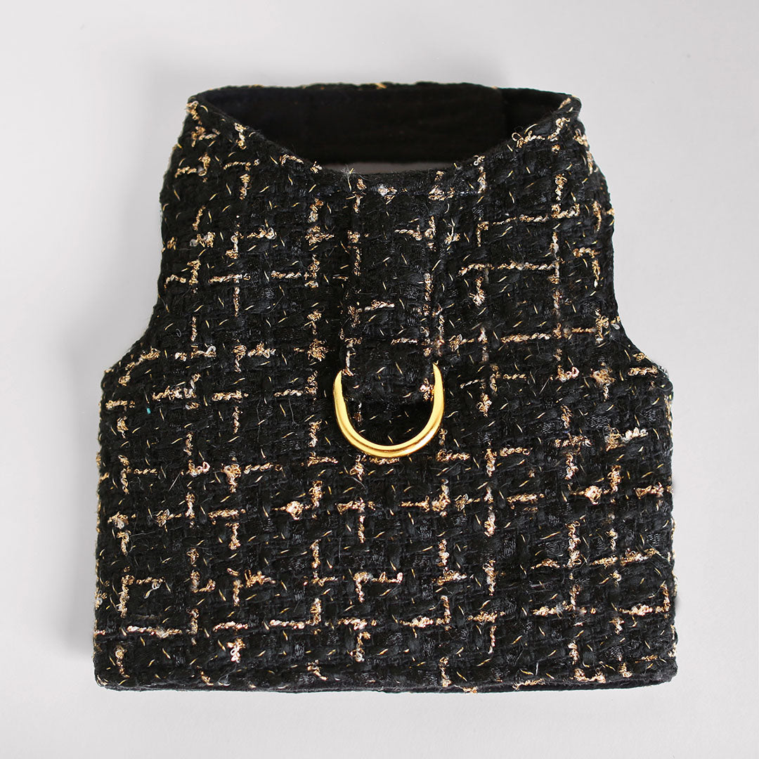 Hello Doggie Chantel Tweed Faux Fur Candy Dog Harness