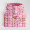 Hello Doggie Chantel Tweed Dog Faux Fur Handmade Handmade in the USA Harness