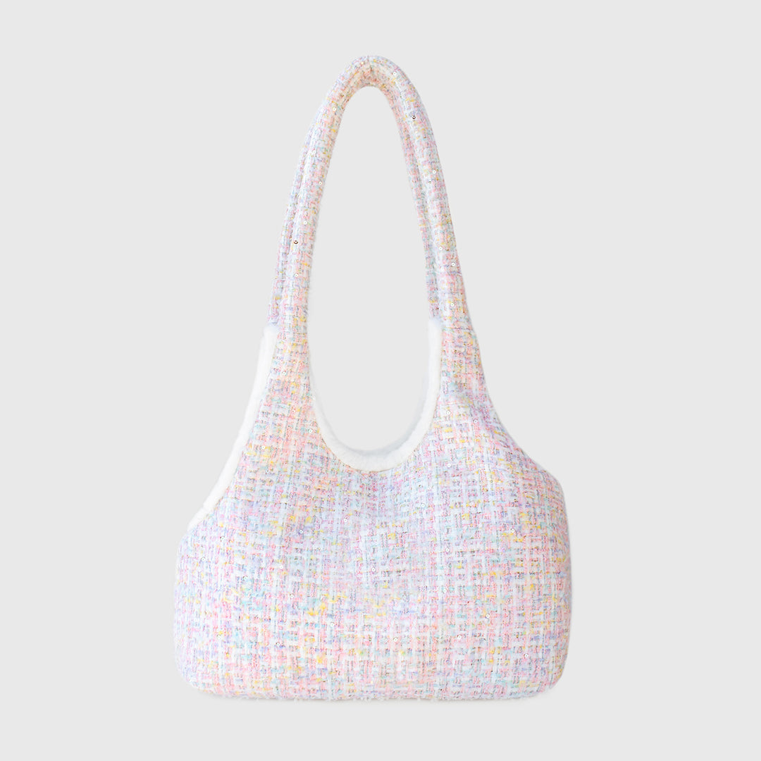 Hello Doggie Chantel Tweed Ultra-Plush Satin Candy Dog Carrier