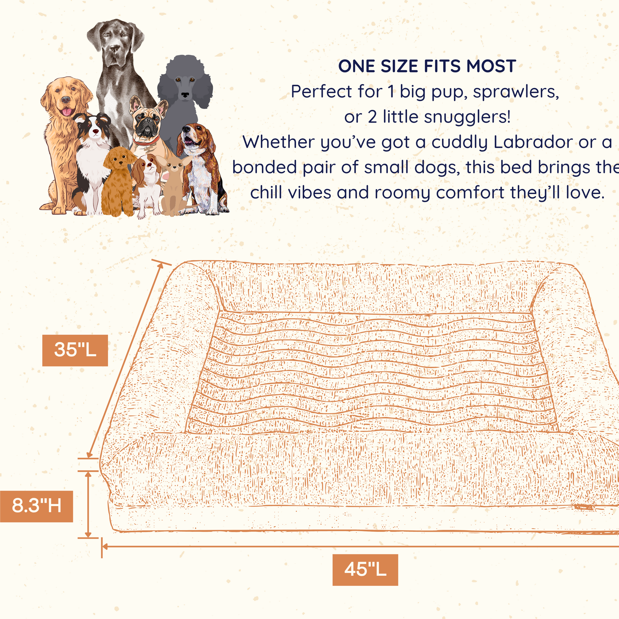PupChill Cooling 4 Bolster Dog Bed Arctic Sand