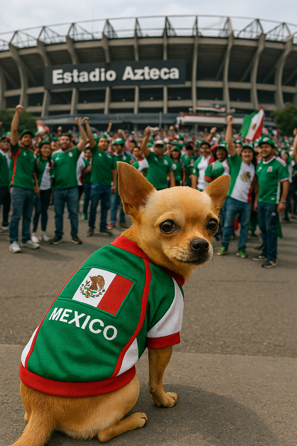 Parisian Pet Team Mexico Dog T-Shirt-Red, White, Green